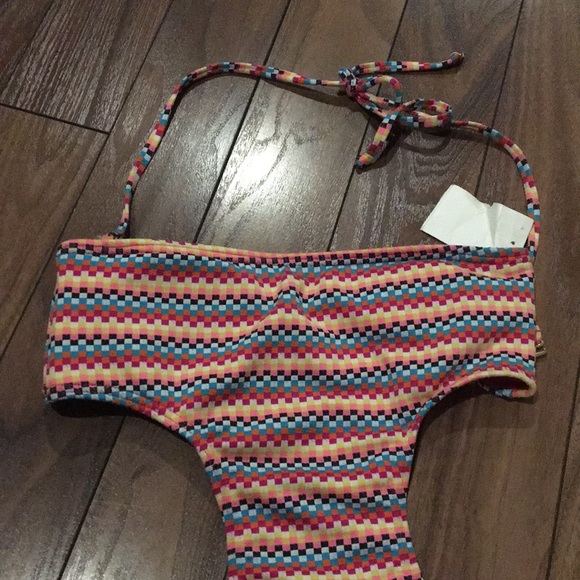 ROXY SWIM Bandeau Cut-Out One Piece Juniors - Picture 2 of 7